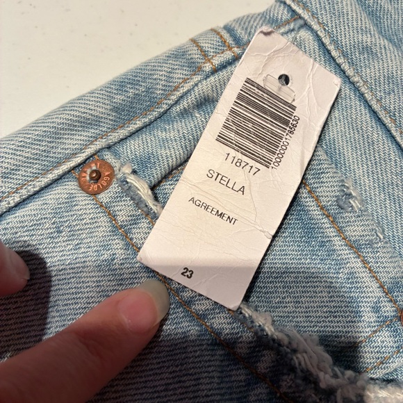 NWT Agolde Stella High Rise Baggy Shorts in Agreement Size 23 - Picture 11 of 15